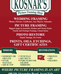Kosnar’s Picture Framing & Mirrors Shop