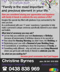 Christine Byrnes My Celebrations & Ceremonies